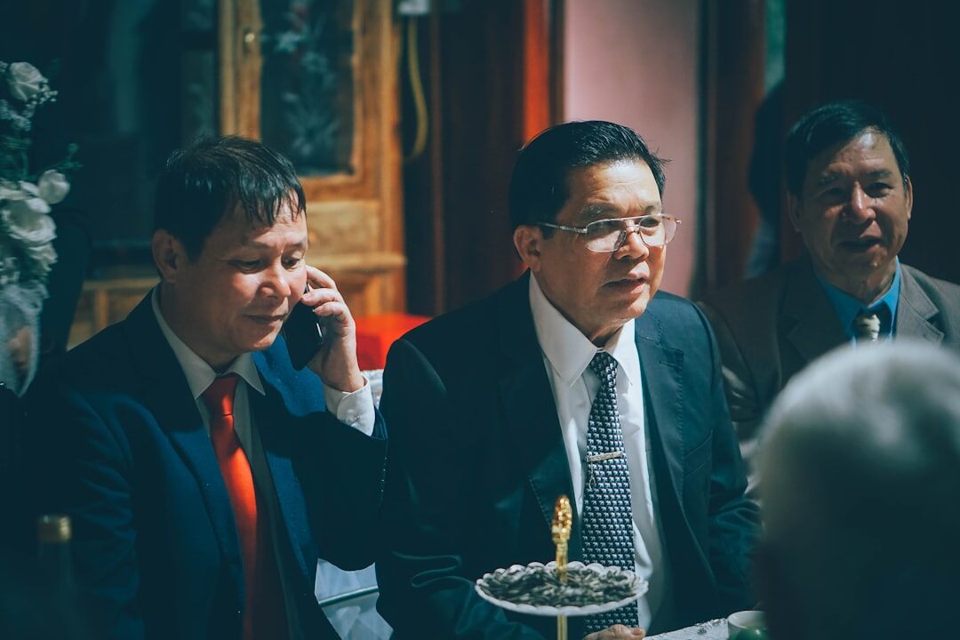 Group of European professionals discussing in a conference room